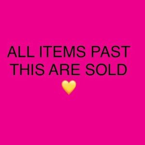 SOLD ITEMS